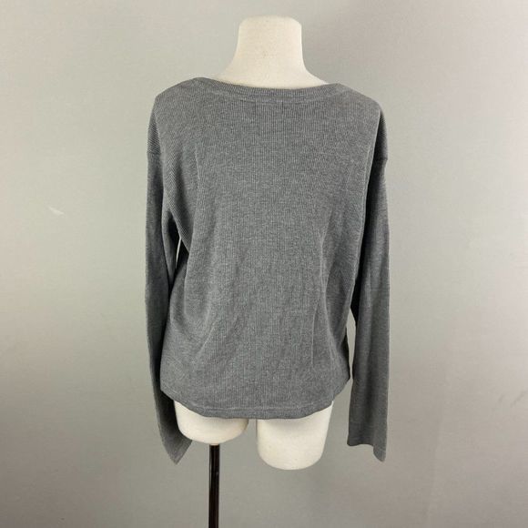 NWT RDI‎ Grey Crew Neck Long Sleeve Shirt - Picture 5 of 8